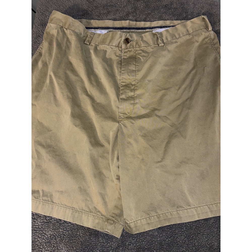 Tommy Hilfiger Golf Buzz Off Insect Shield Khaki Chino Shorts Mens 40 Tan Cotton